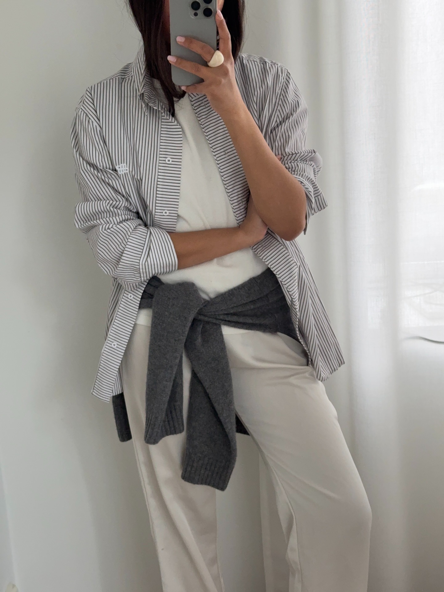 @ingridedvinsen wearing the satin pants trend