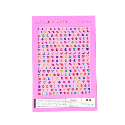 Deco Beauty 90s Baby - Super Thin & Easy-To-Apply Nail Art With the Cutest Designs - Durable & Long-Lasting Nail Art Stickers and Decals for Women, for Diy At-Home Manicures & Salon-Quality Nails