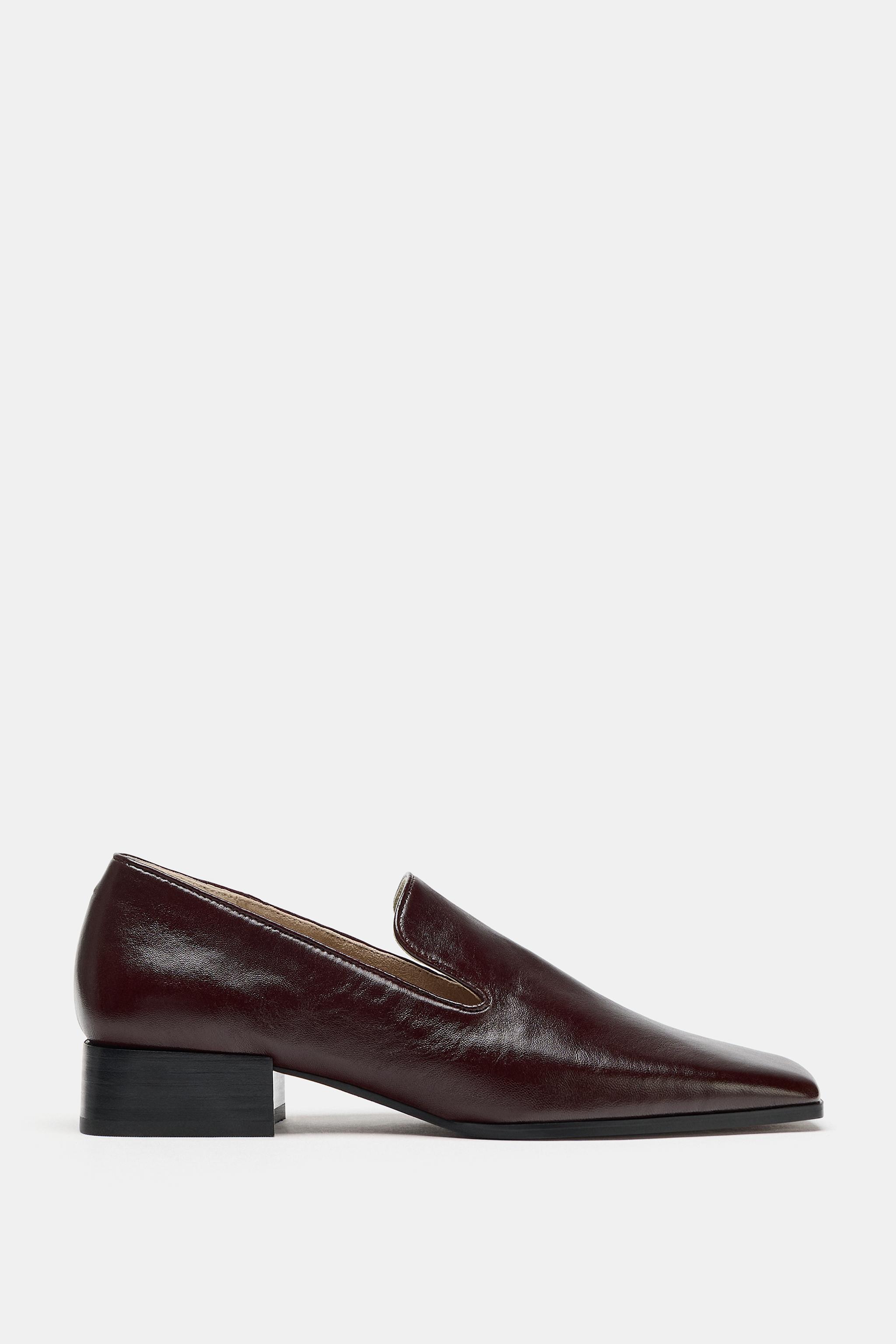 Limited Edition Leather Heeled Loafers - Brown - 6