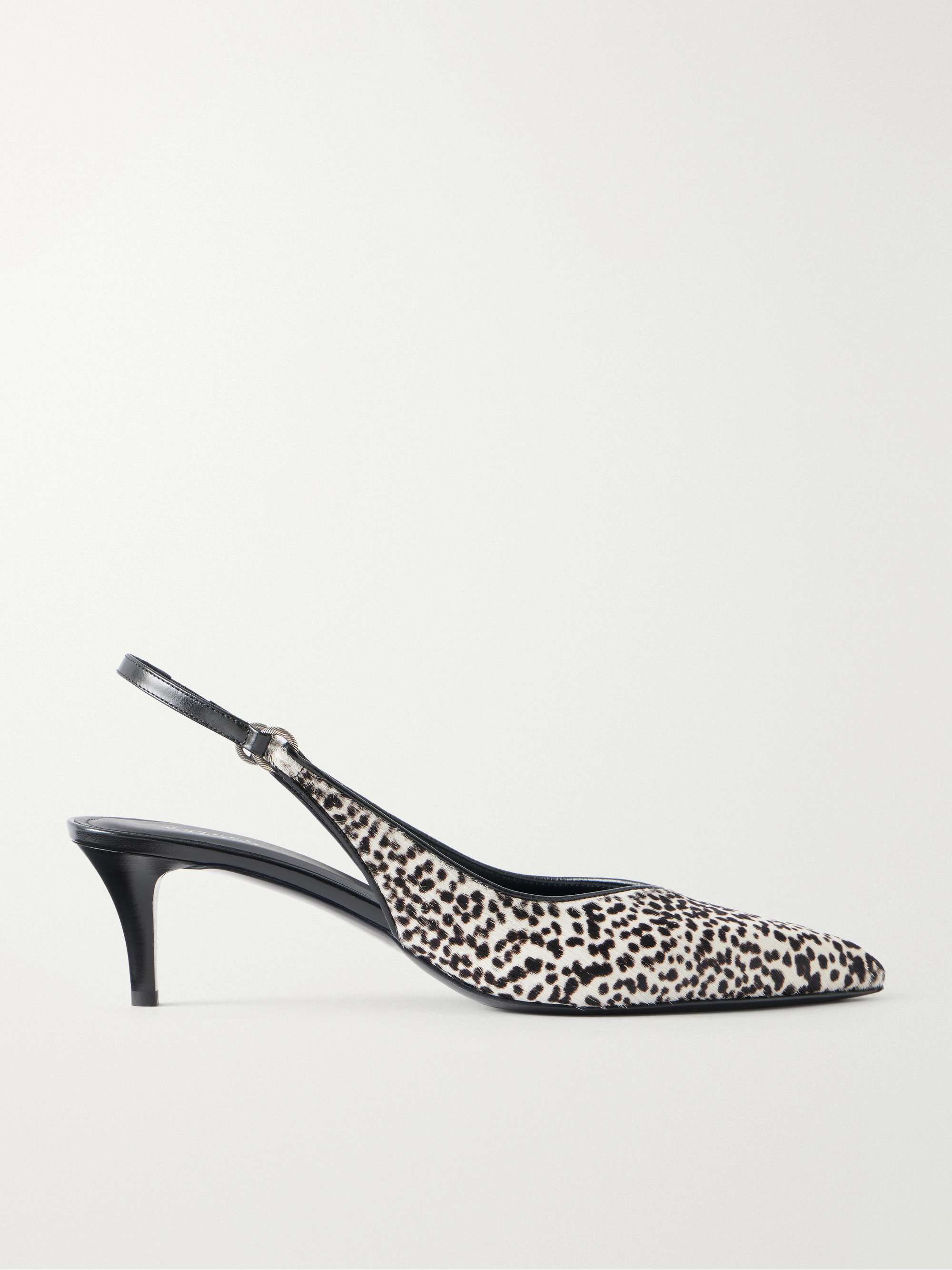 Polyn Calf Hair Slingback Pumps