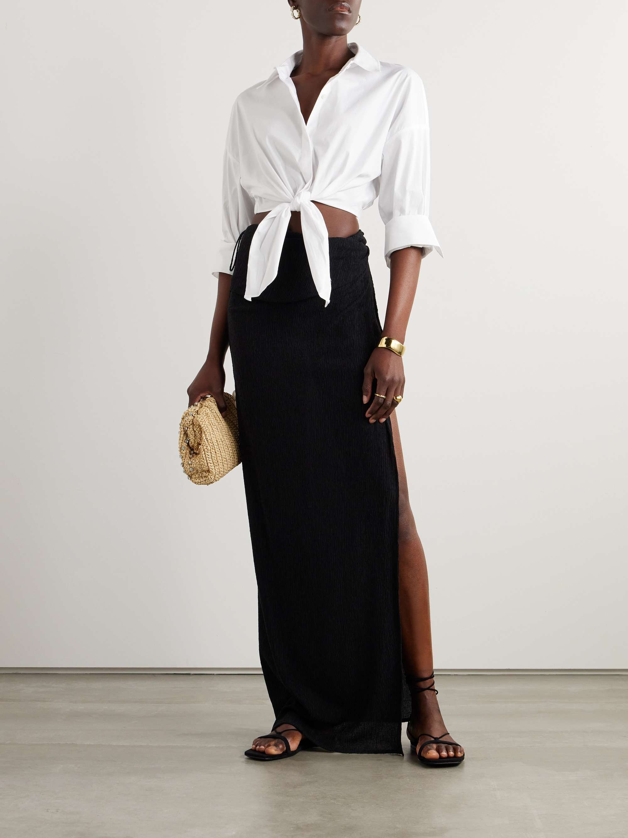 Lisa Knotted Cotton Poplin Shirt