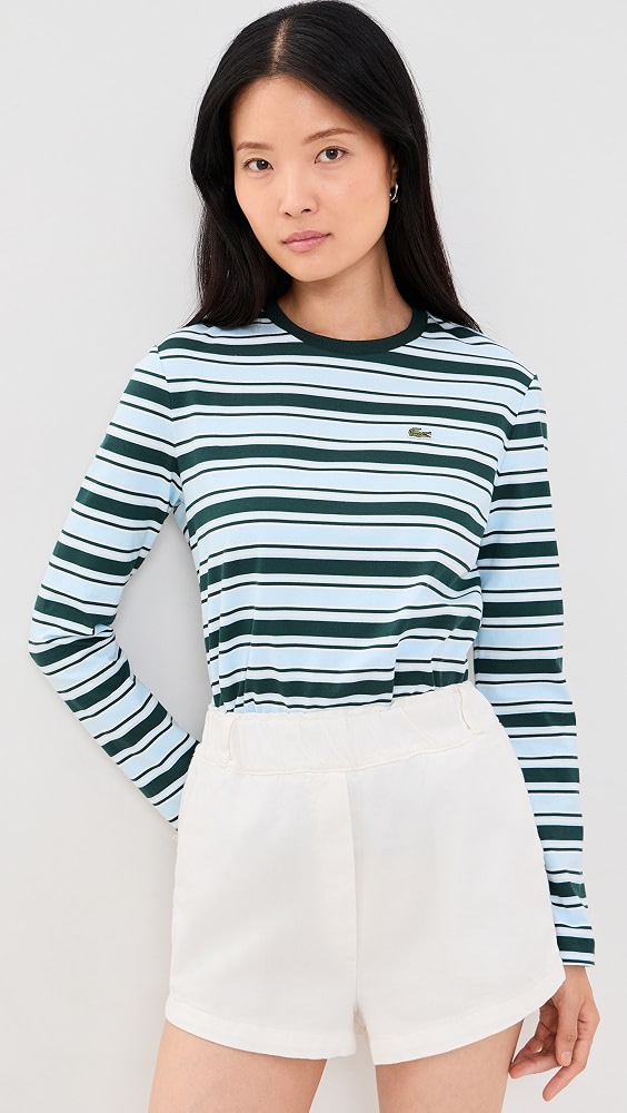 Stripe T-Shirt - Sinople/rill-Flour