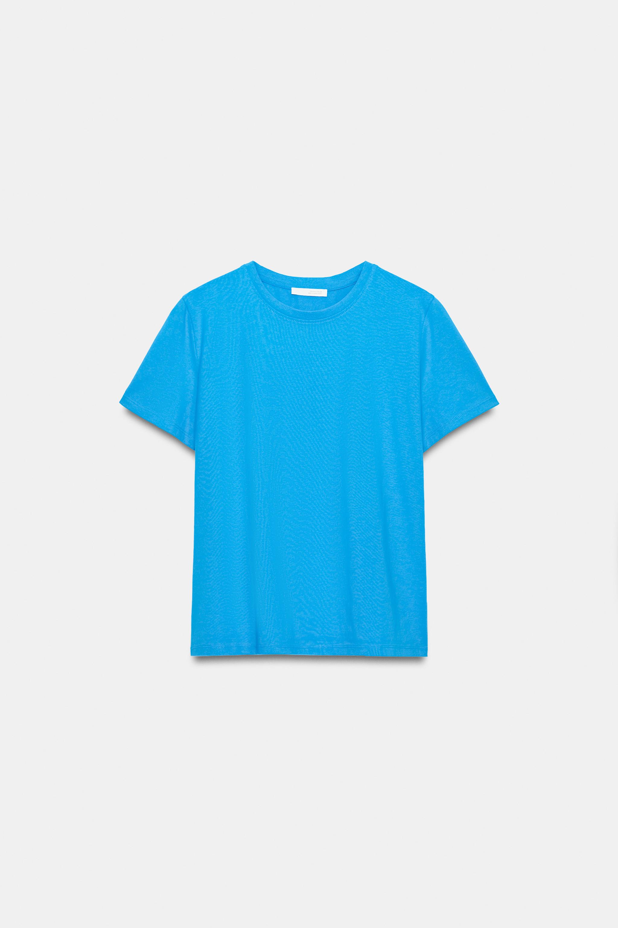 Rustic Cotton T-Shirt - Blue - S
