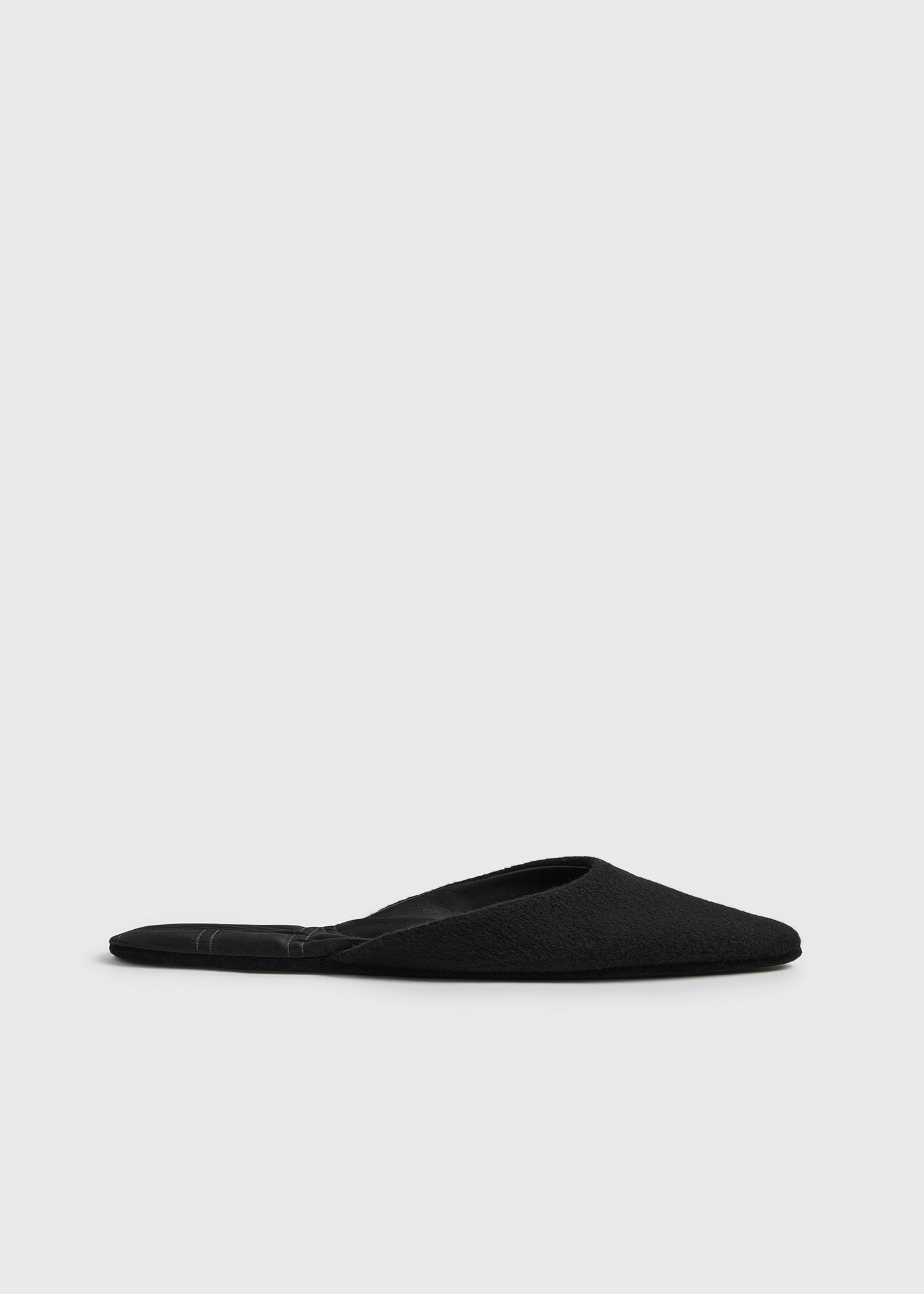 Wool-Cashmere Lounge Slippers Black - 35