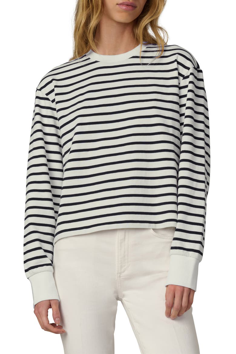 Stripe Long Sleeve Cotton T-Shirt