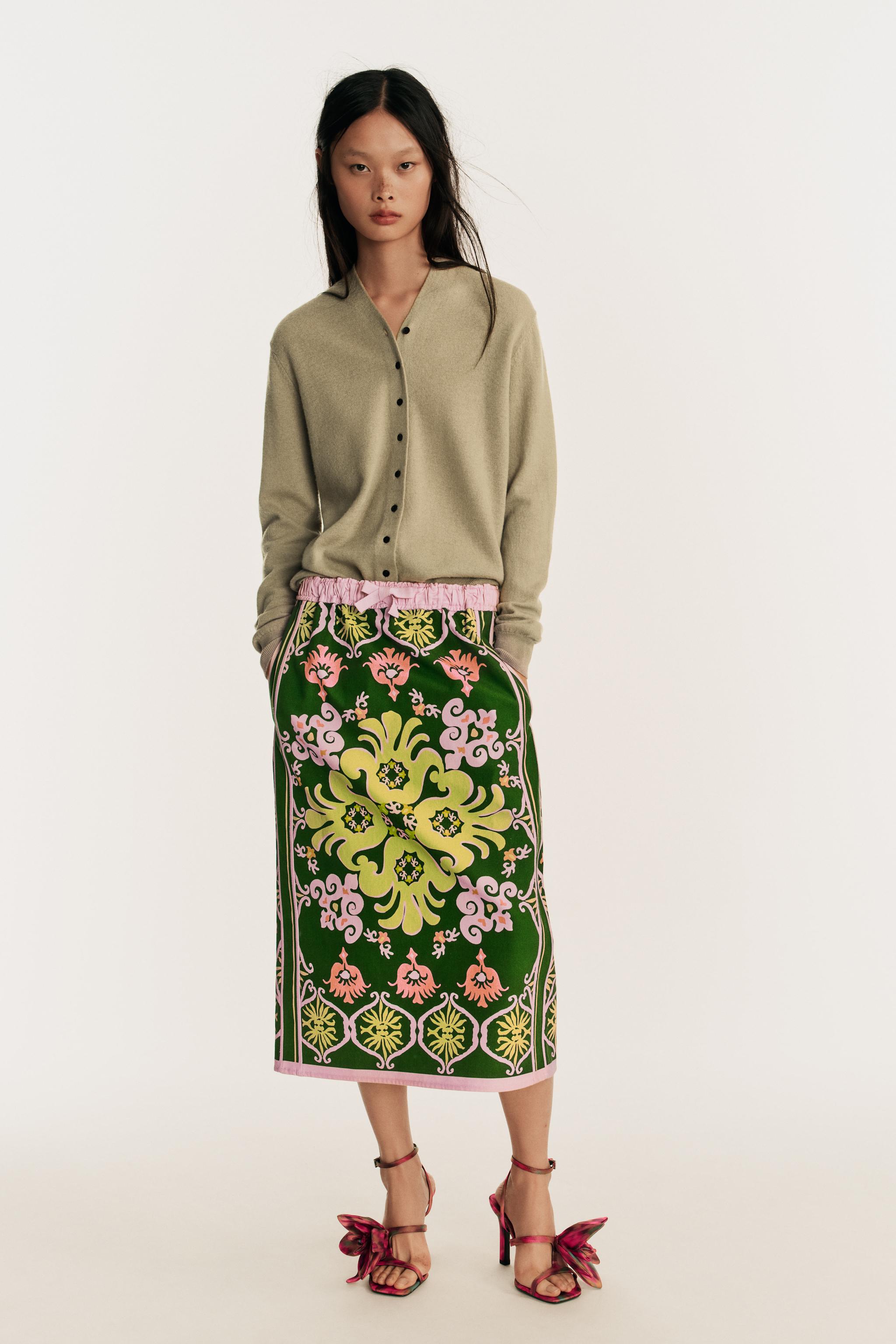 Limited Edition Printed Midi Skirt - Printed - Xs