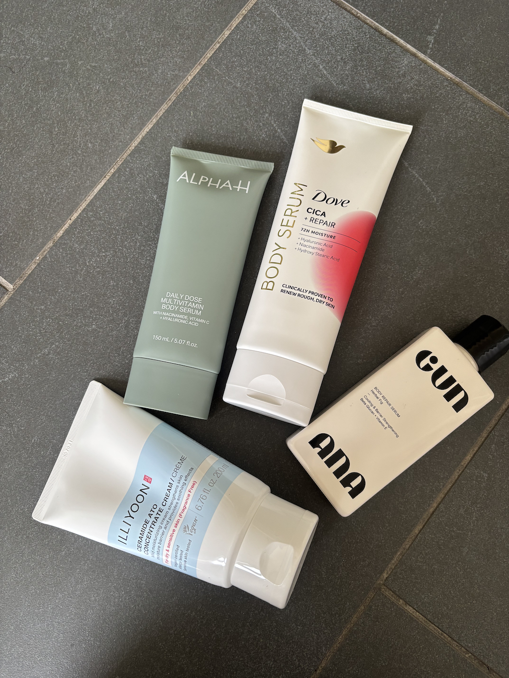 selection of the best soothing body creams