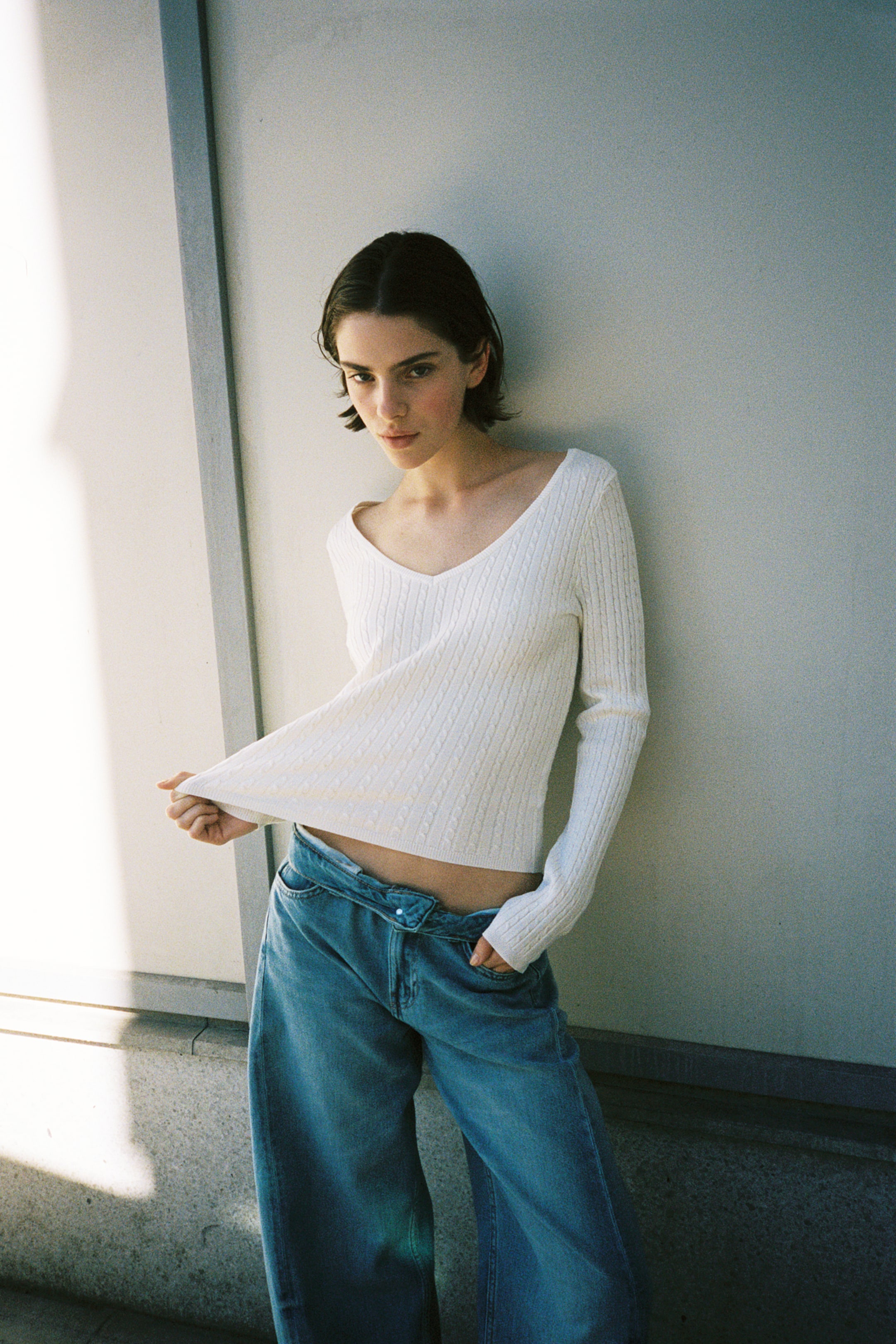 Cable-Knit Viscose-Blend Sweater