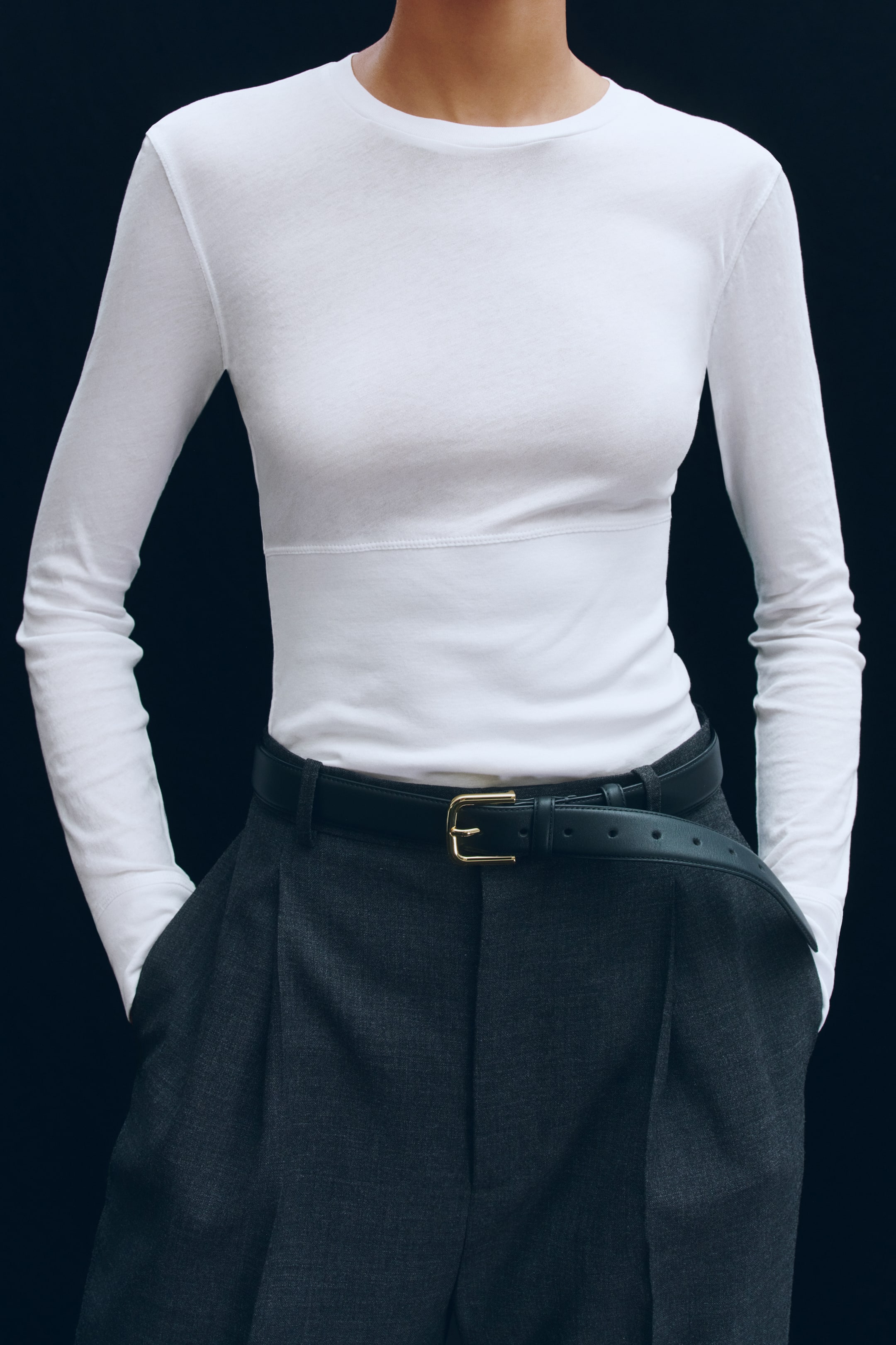 Long-Sleeved Cotton Top