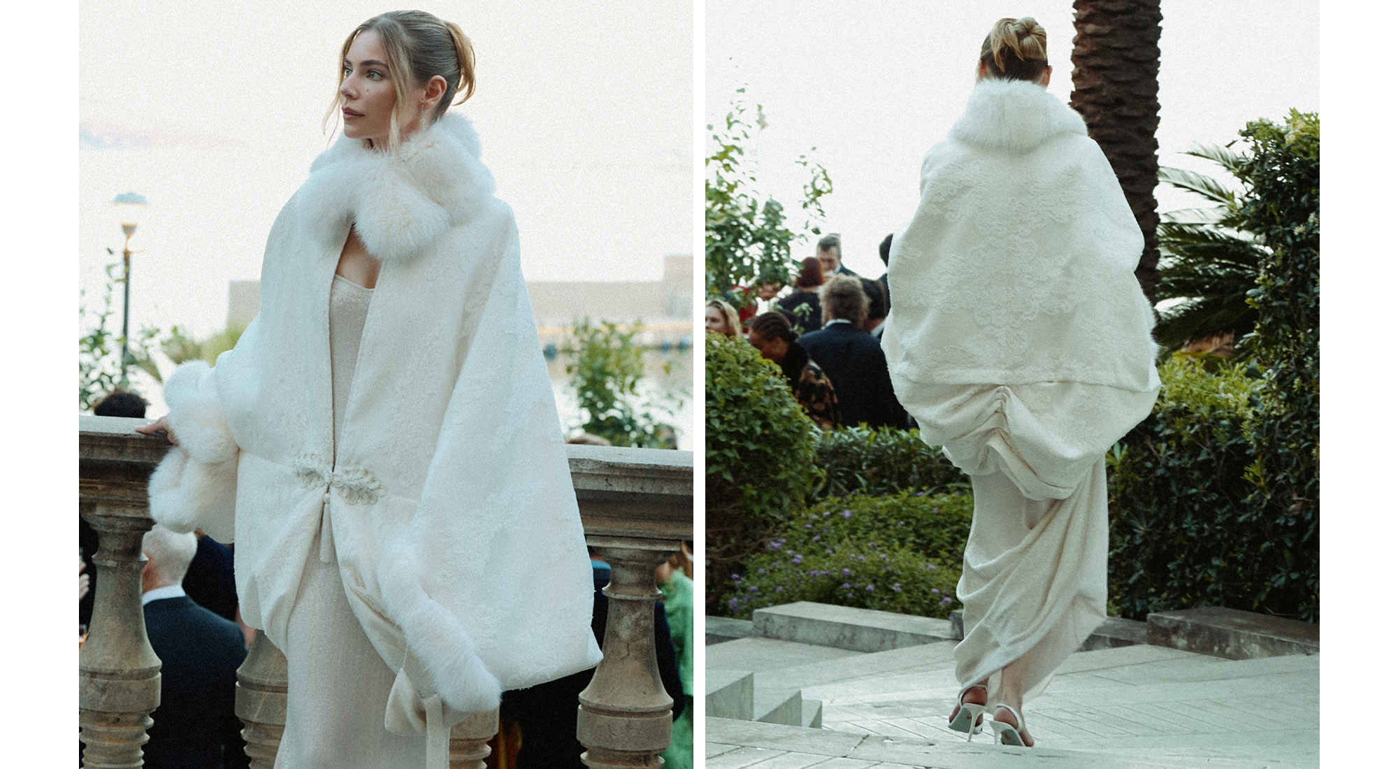 two images of georgie at her wedding.