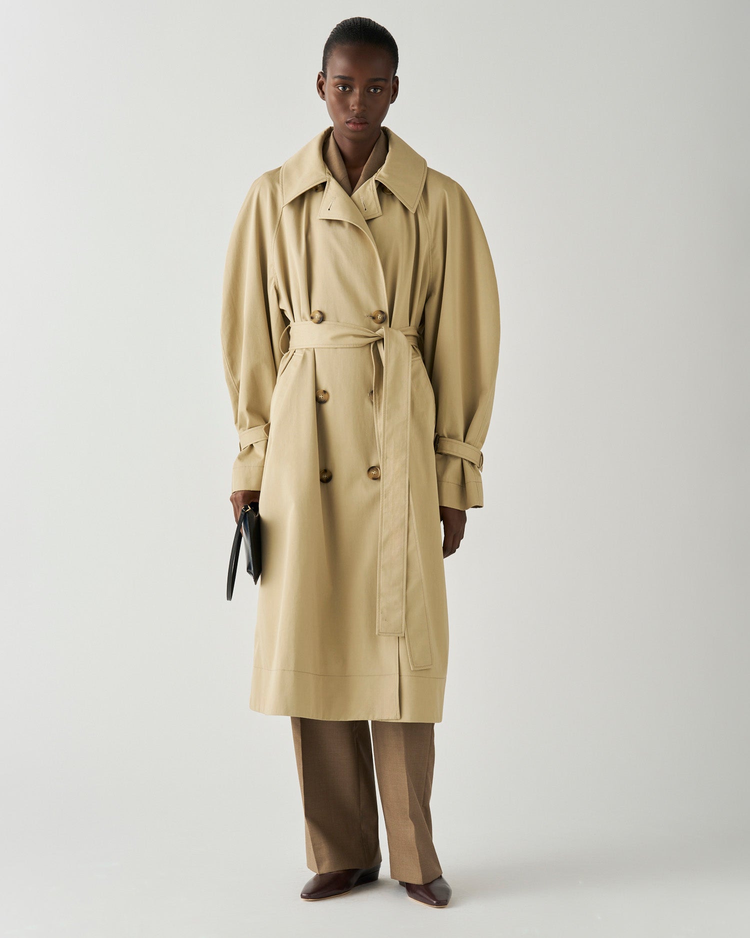 Romy Trenchcoat Cotton Twill Beige
