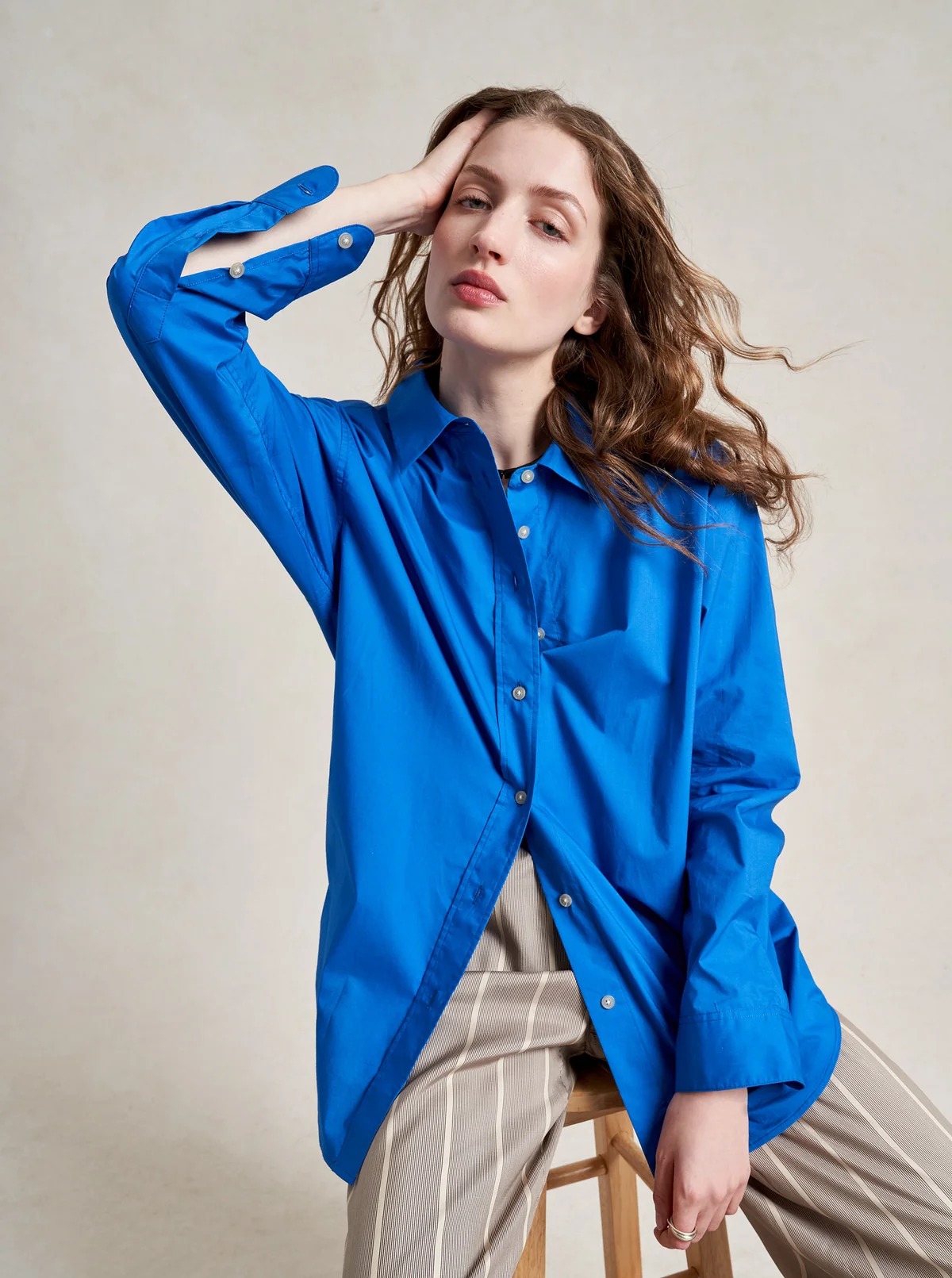 The Perfect Cotton Shirt Xxs in Blue
