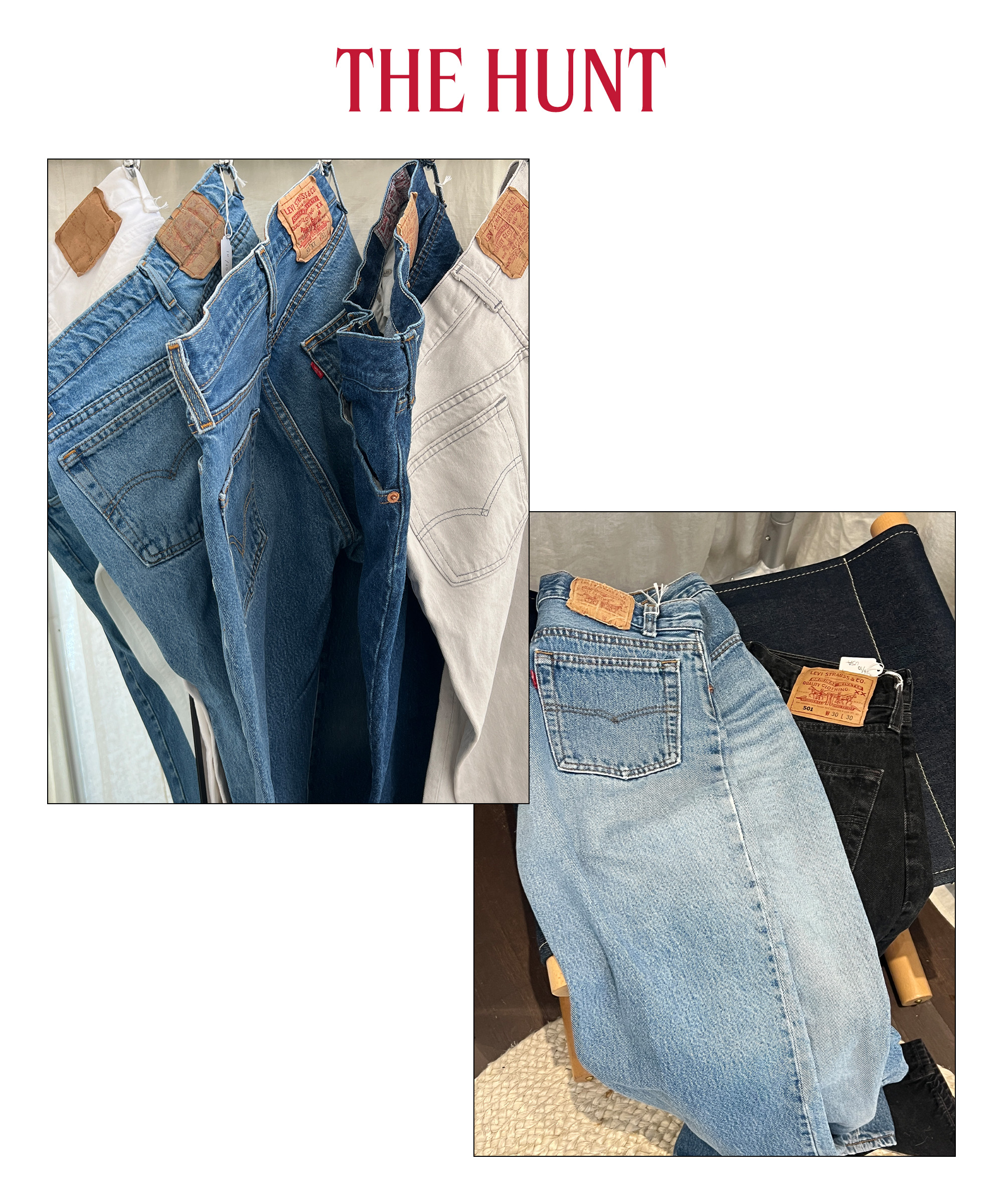 Vintage Levi's 501 jeans with the title 