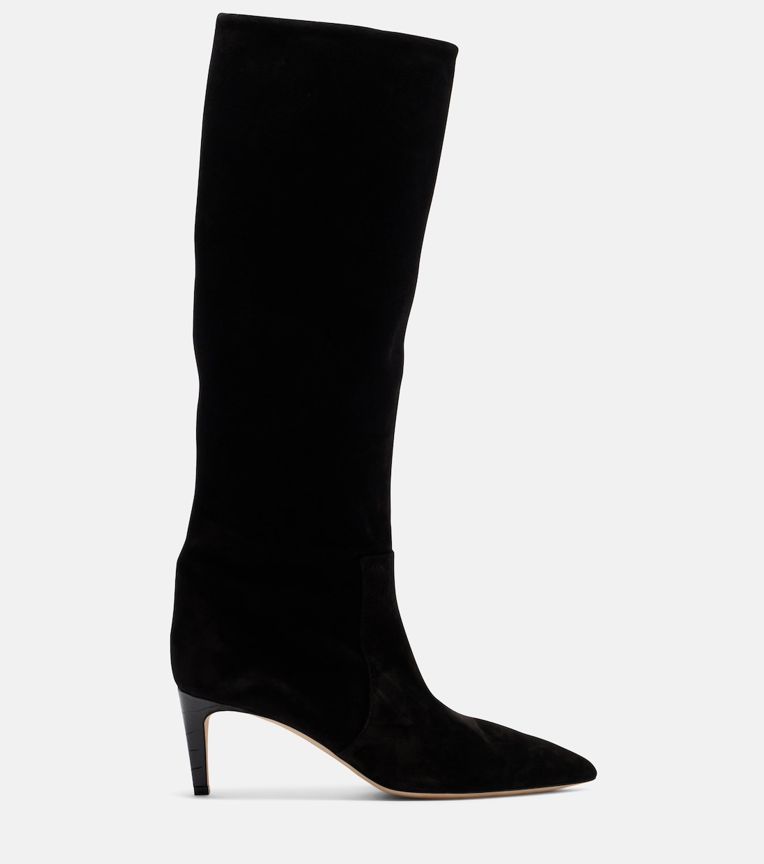60 Suede Knee-High Boots in Black - Paris Texas