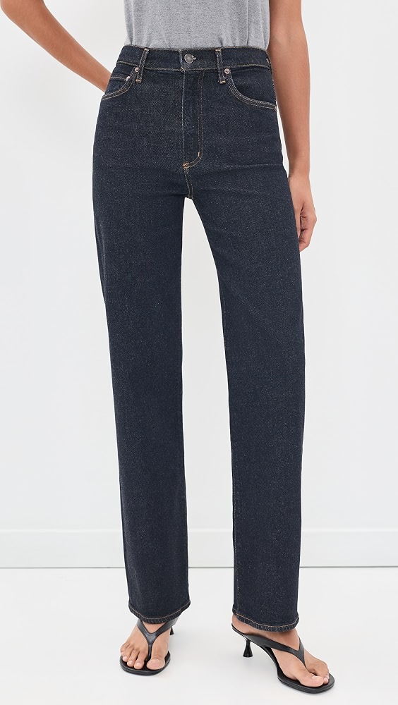 Harper Relaxed Straight Jeans - Rinse