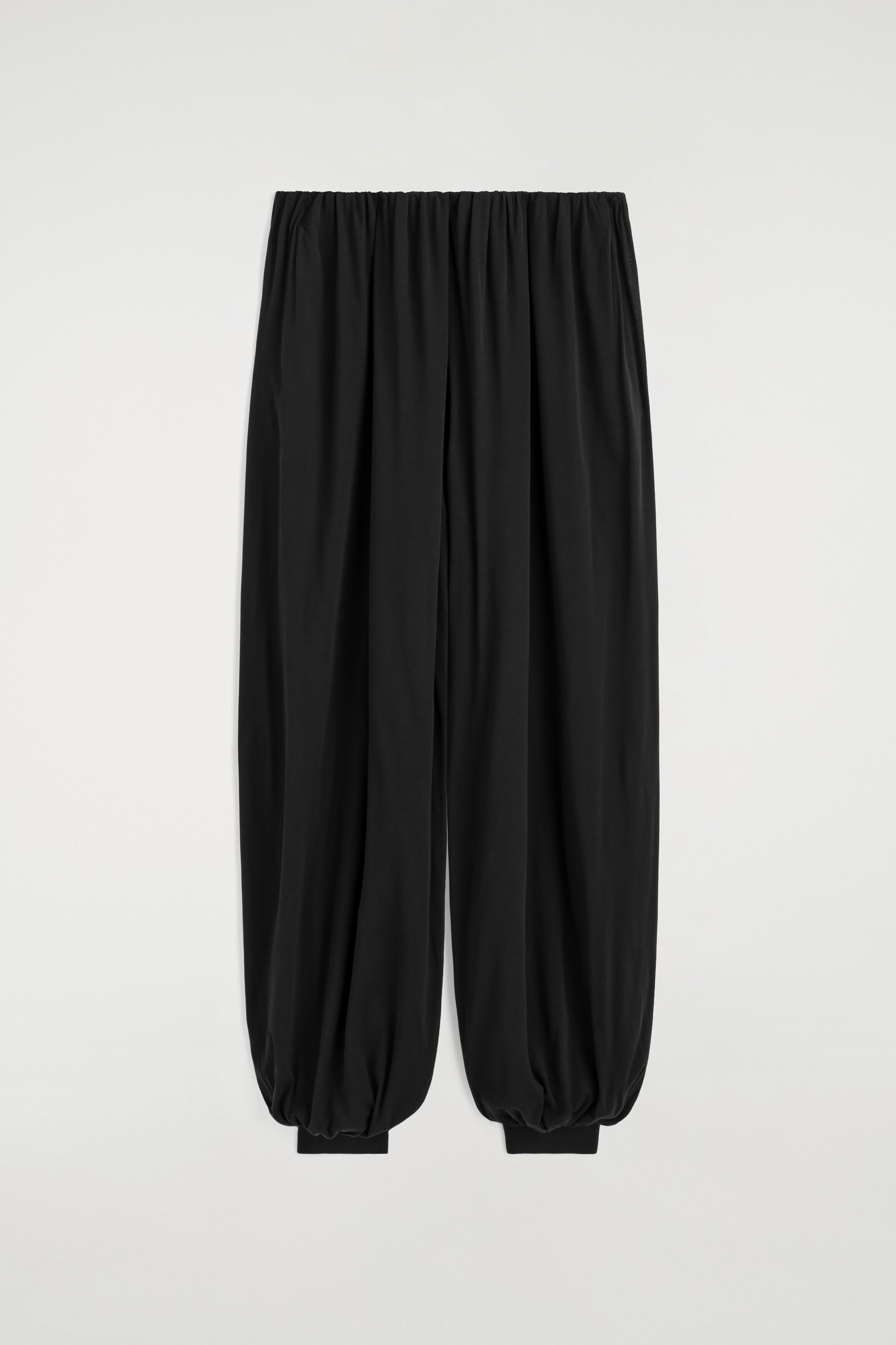 Gathered Cotton Balloon Pants