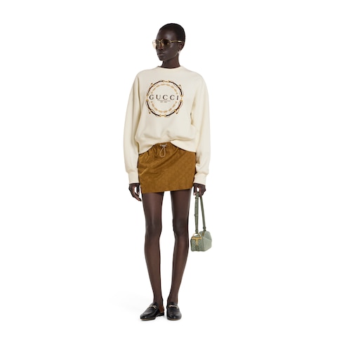 Cotton Jersey Sweatshirt With Print