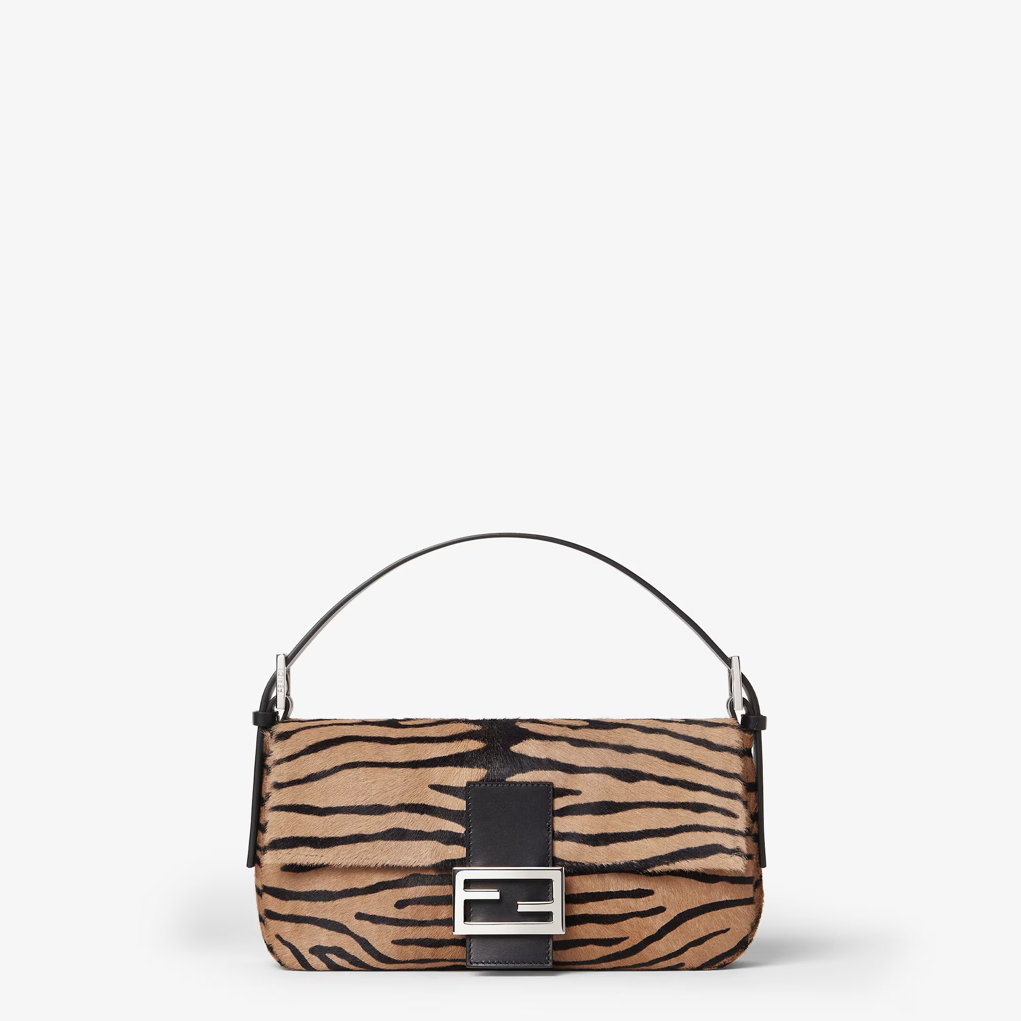 Fendi, Baguette 26424 Tiger-Print Cavallino Leather Re Edition Bag