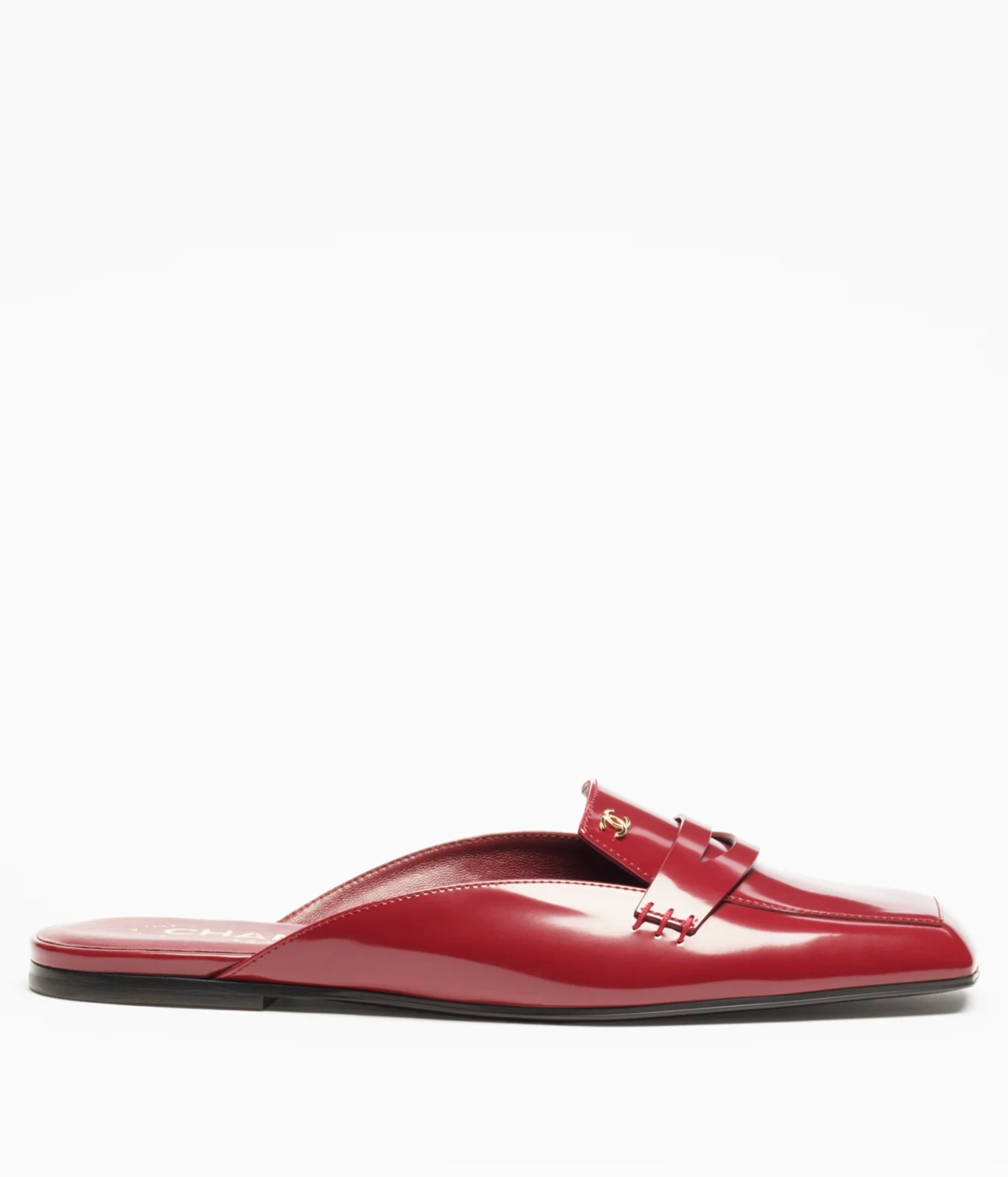Chanel, Shiny Calfskin Mules