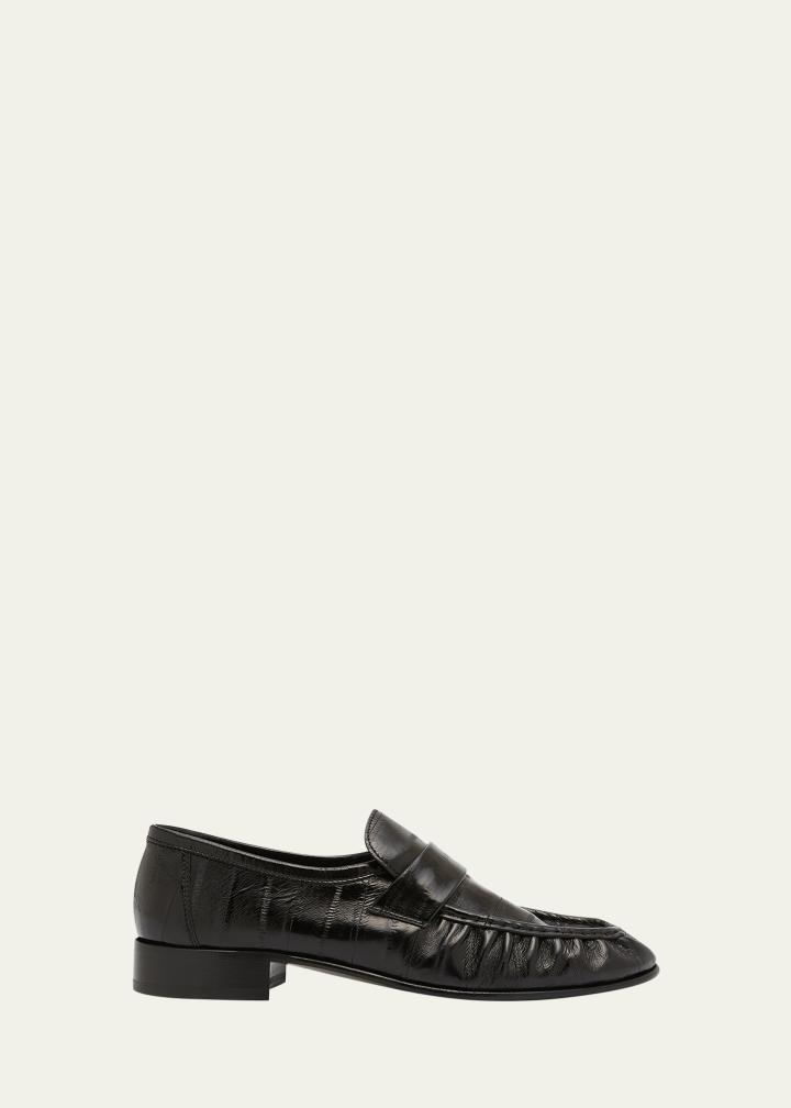 Soft Leather Flat Loafers