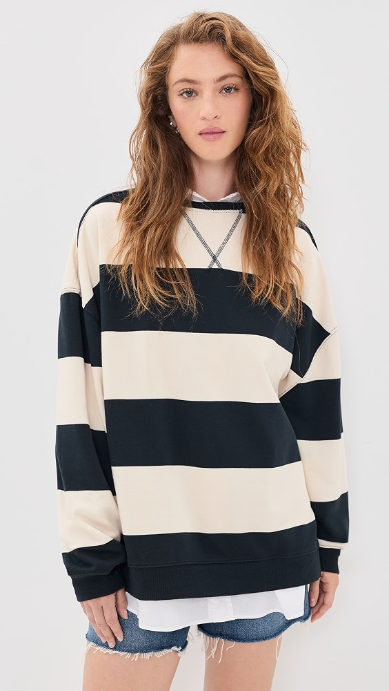 Classic Stripe Sweatshirt - Black Combo