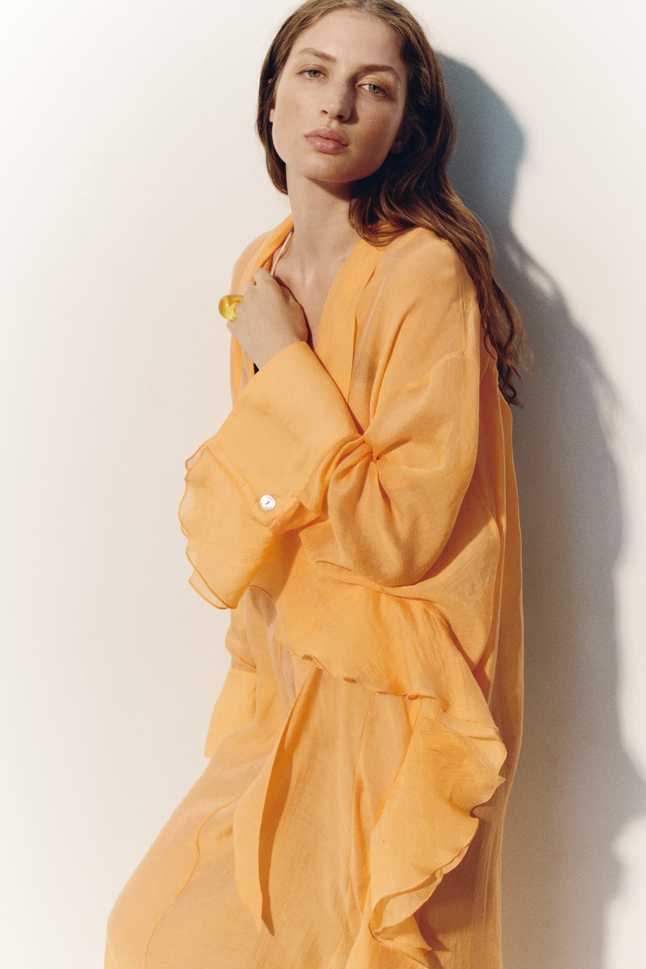 Lyocell-Blend Kaftan Dress