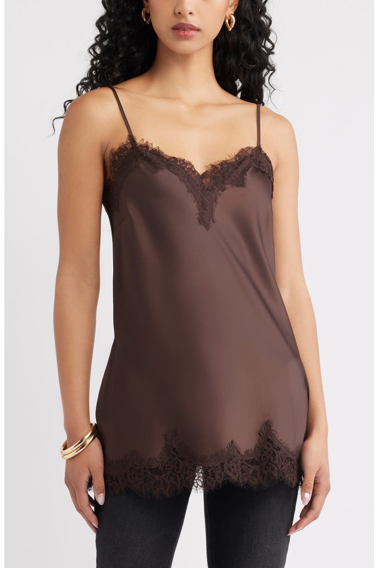 Lace Trim Satin Camisole