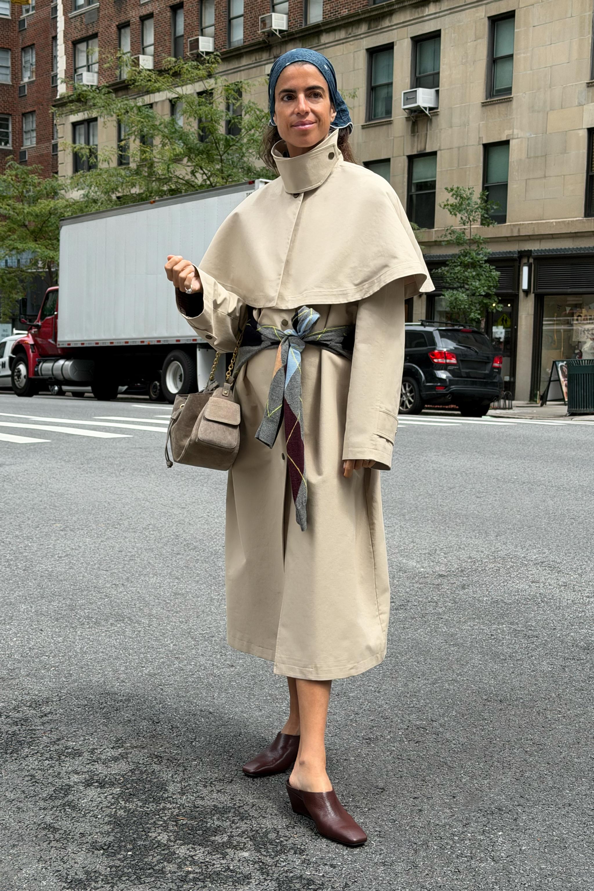 Zw Collection Cape Trench Coat - Beige - Xs