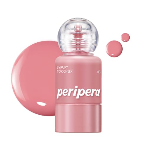 Peripera Syrupy Tok Cheek Liquid Blush| Dewy Finish With Long-Lasting Hydration, Buildable & Blendable Color, Natural Glow for Cheeks, Safe for Sensitive Skin (03 Friendship Mauve)