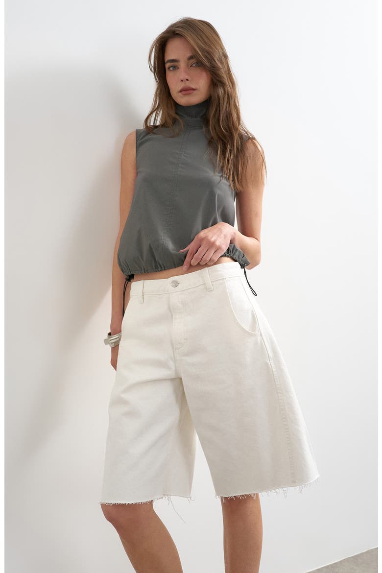 Barrel Leg Jeans Shorts