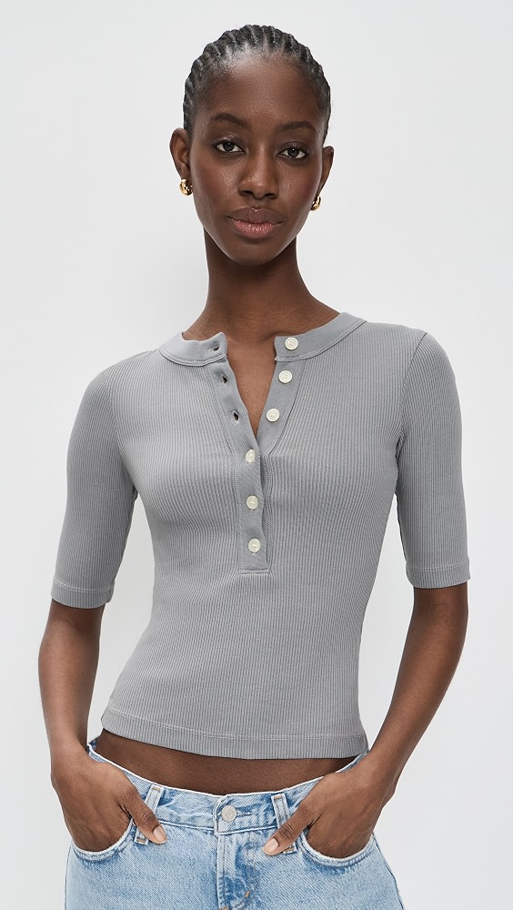 Nali Short Sleeve Henley Tee - Balboa
