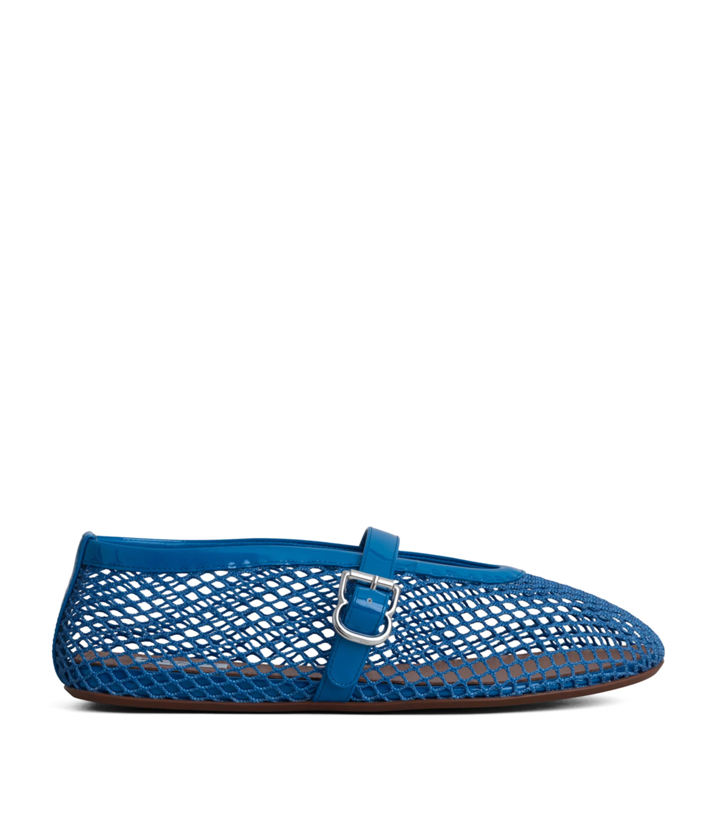 Alaïa Leather Mesh Ballet Flats