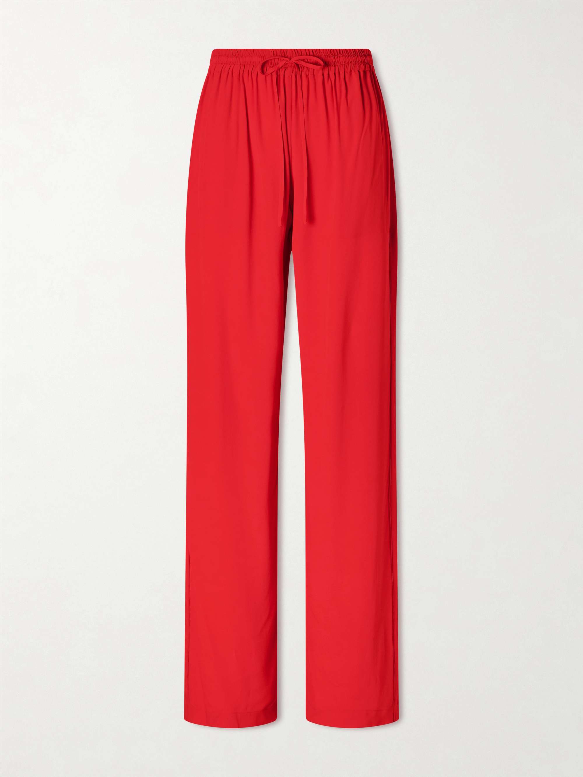 Tuileries Satin-Trimmed Silk-Tulle Straight-Leg Pants