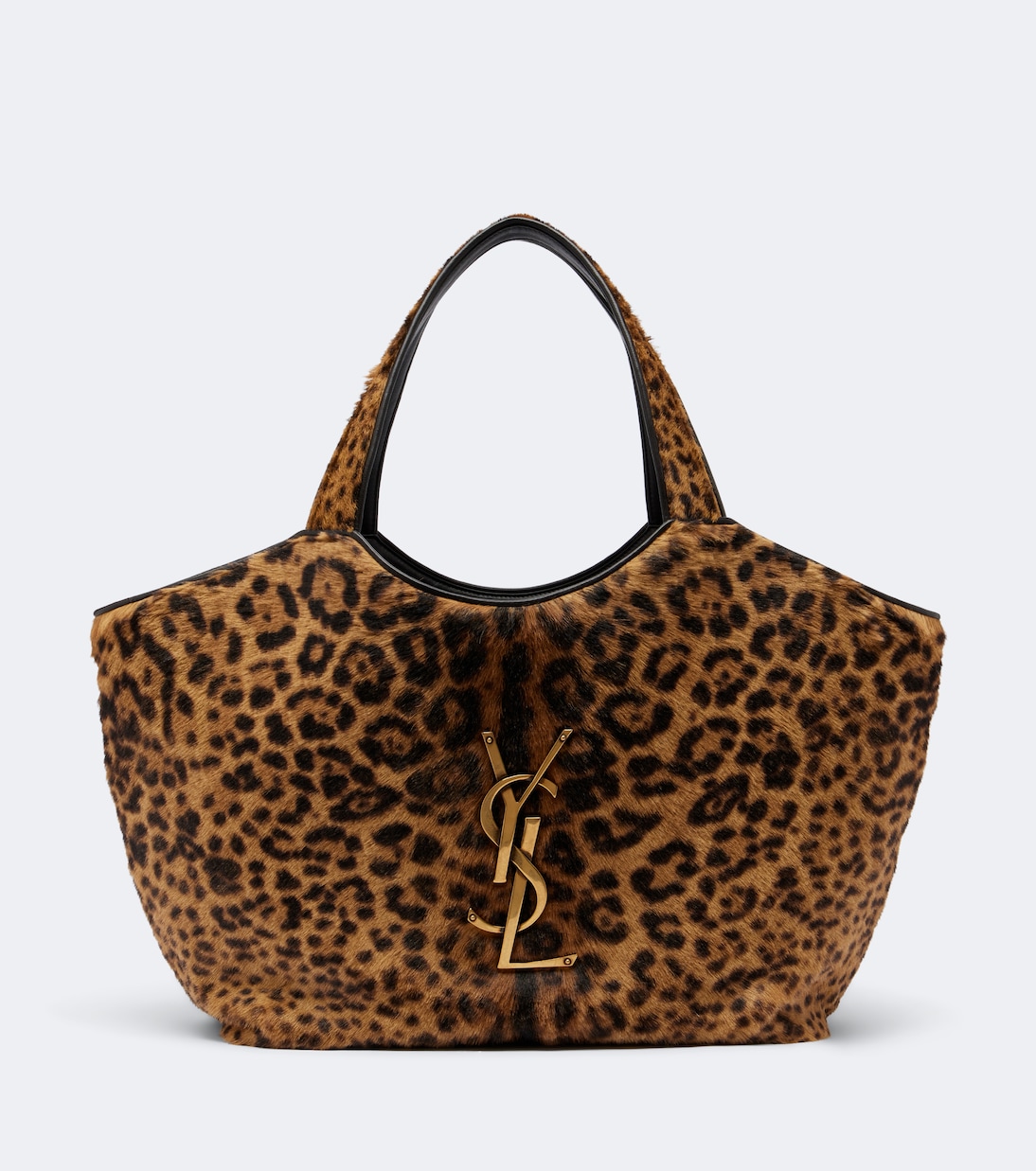 Icare Leopard-Print Calf Hair Shopper in Brown - Saint Laurent