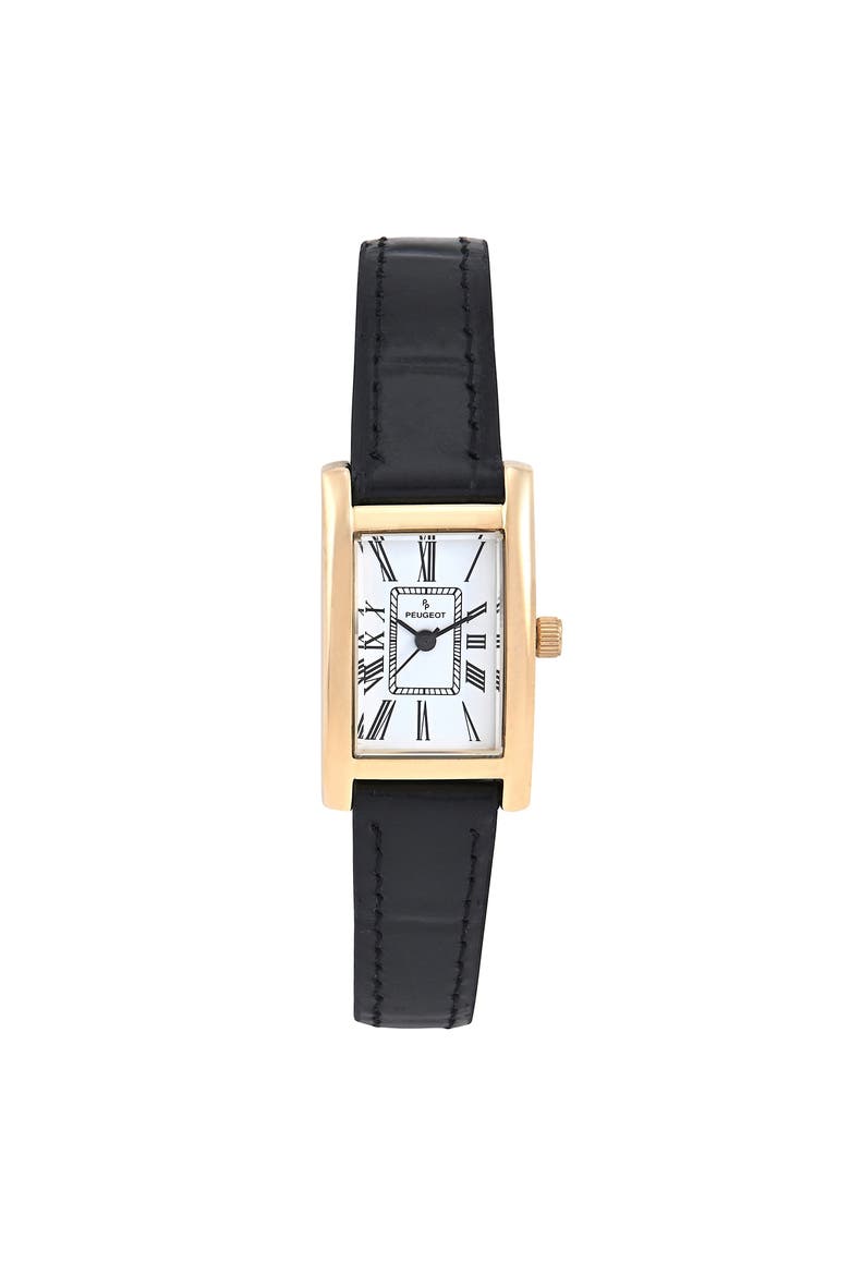 Classic Rectangular Leather Watch- 34x20mm