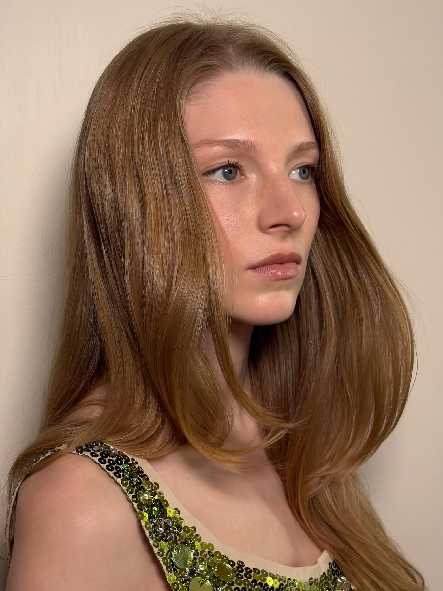 Hunter Scafer with spiced ginger hair colour
