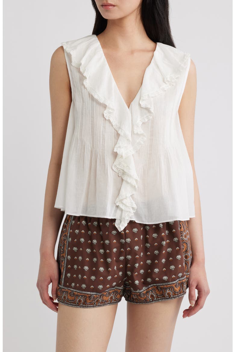 Hilda Pintucked Sleeveless Organic Cotton Top (nordstrom Exclusive)