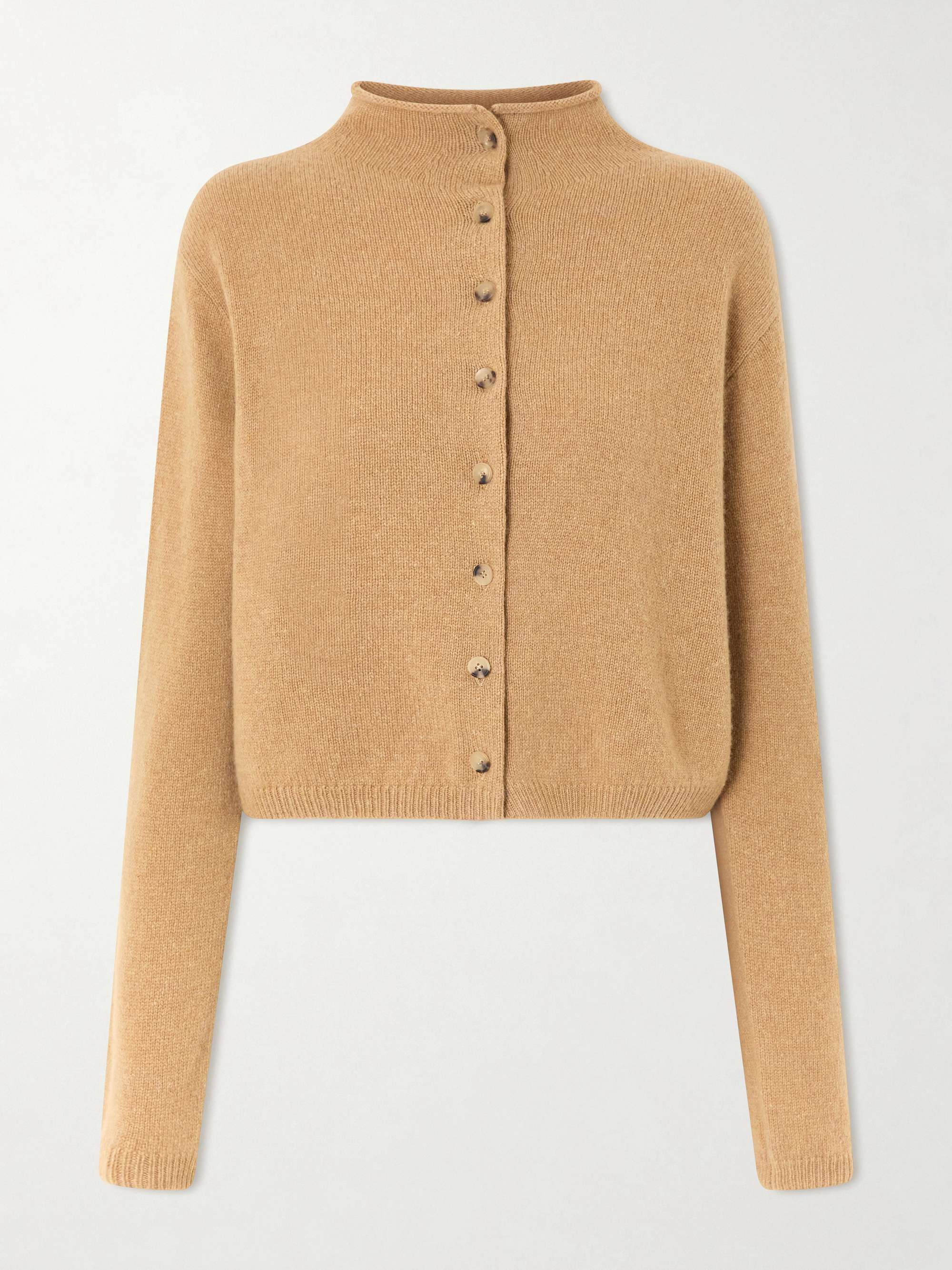 Annora Wool and Cashmere-Blend Turtleneck Cardigan