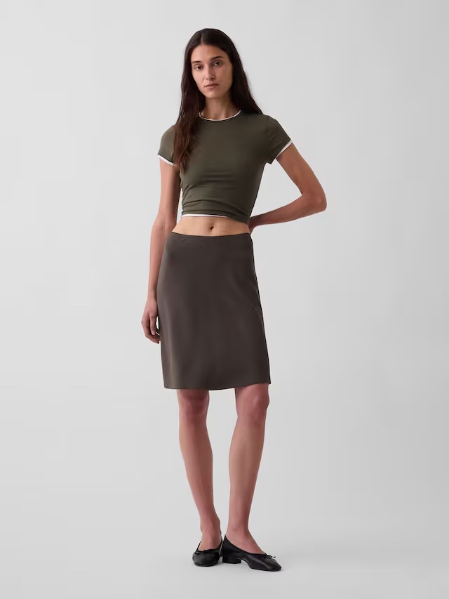 Gap, Brown Easy Knee-Length Skirt