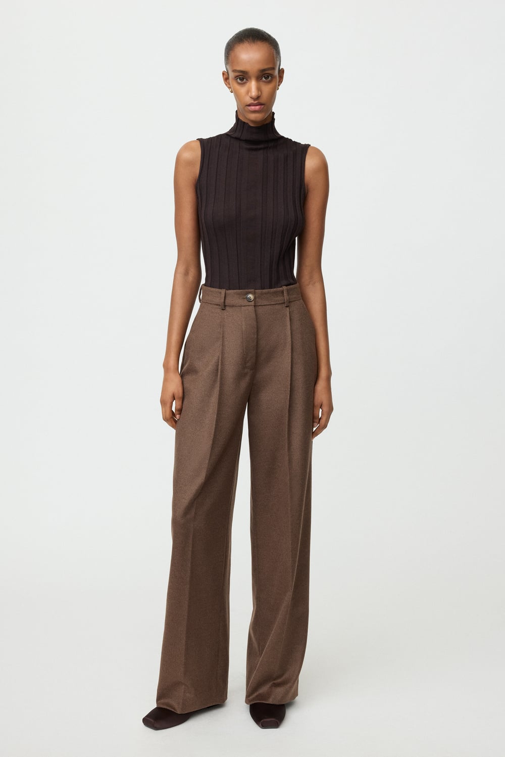 Wide Pleat Trousers