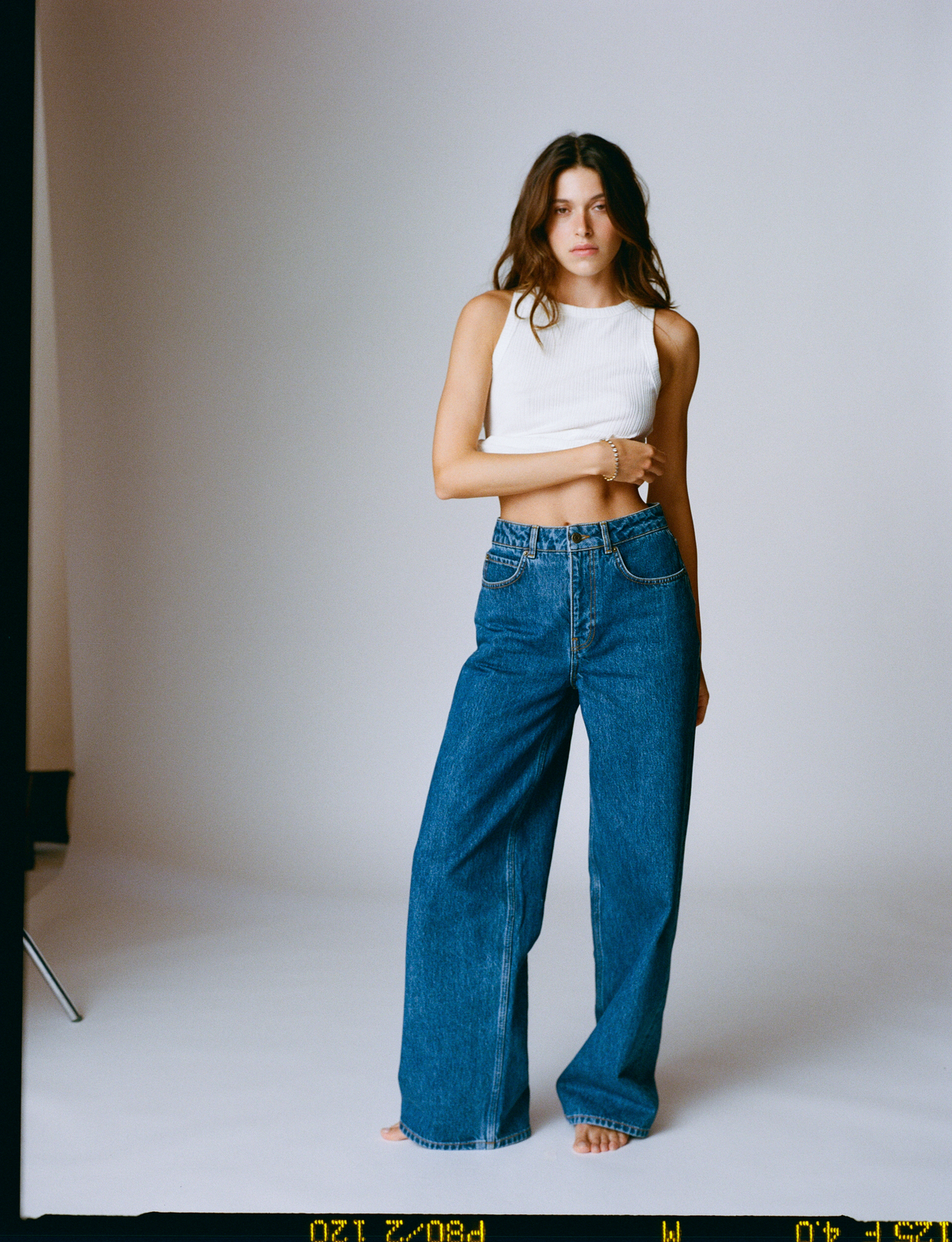 Fawcett Jeans: Wide Leg - High Waist, Mid Blue