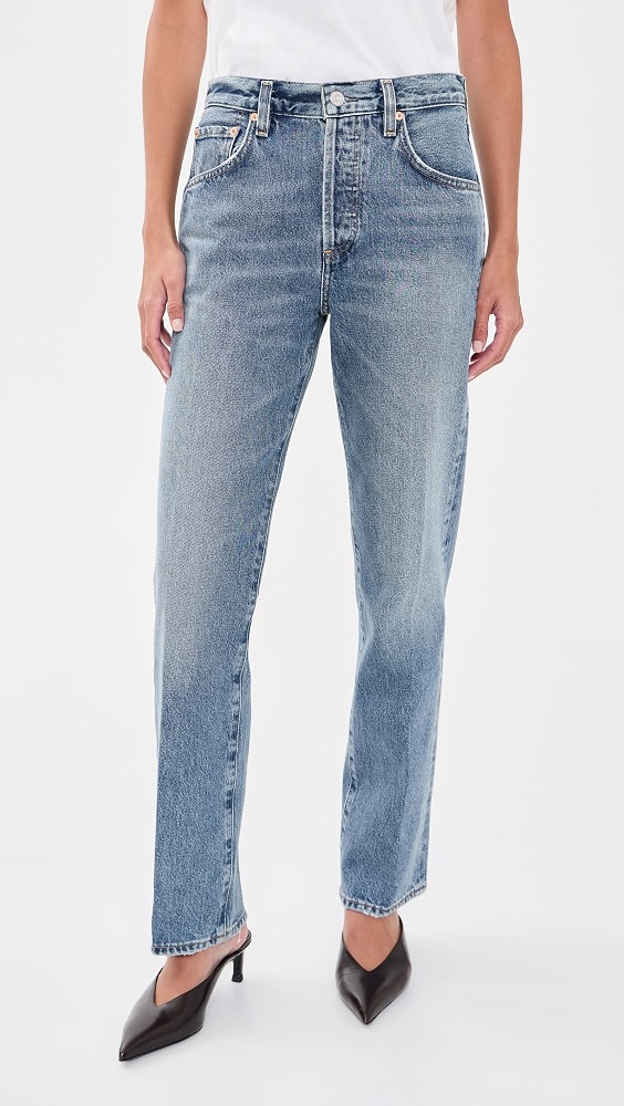 90s French Straight Jeans - Dirty Martini