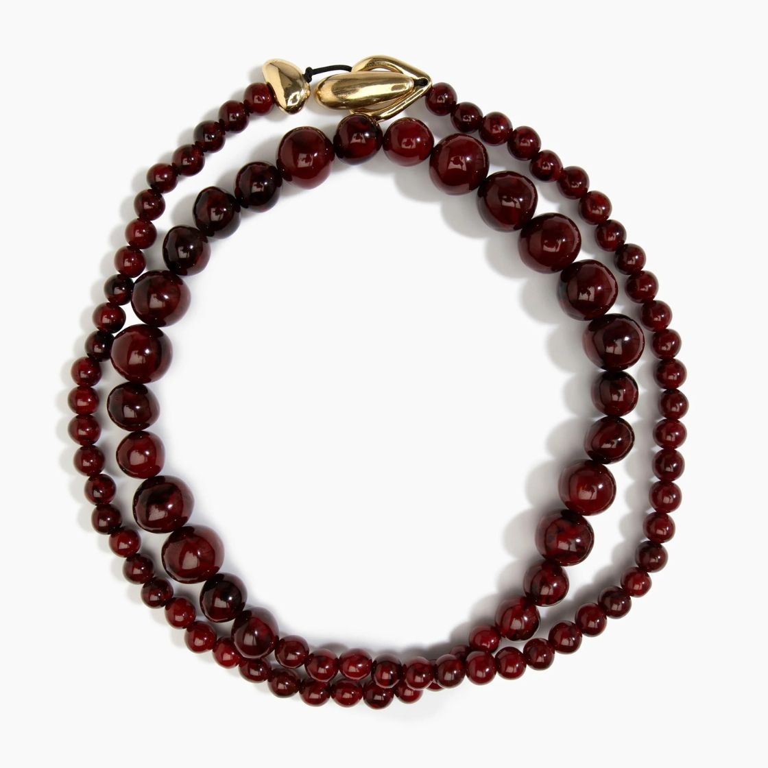 Dinosaur Designs, Long Polished Organic Ball Necklace
