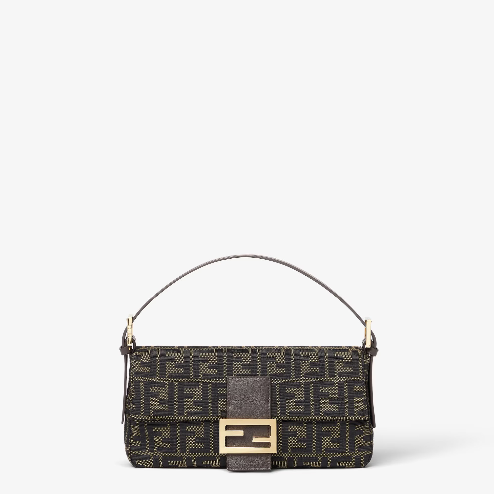 Fendi, Baguette 26424 FF Zucca Jacquard Fabric Bag