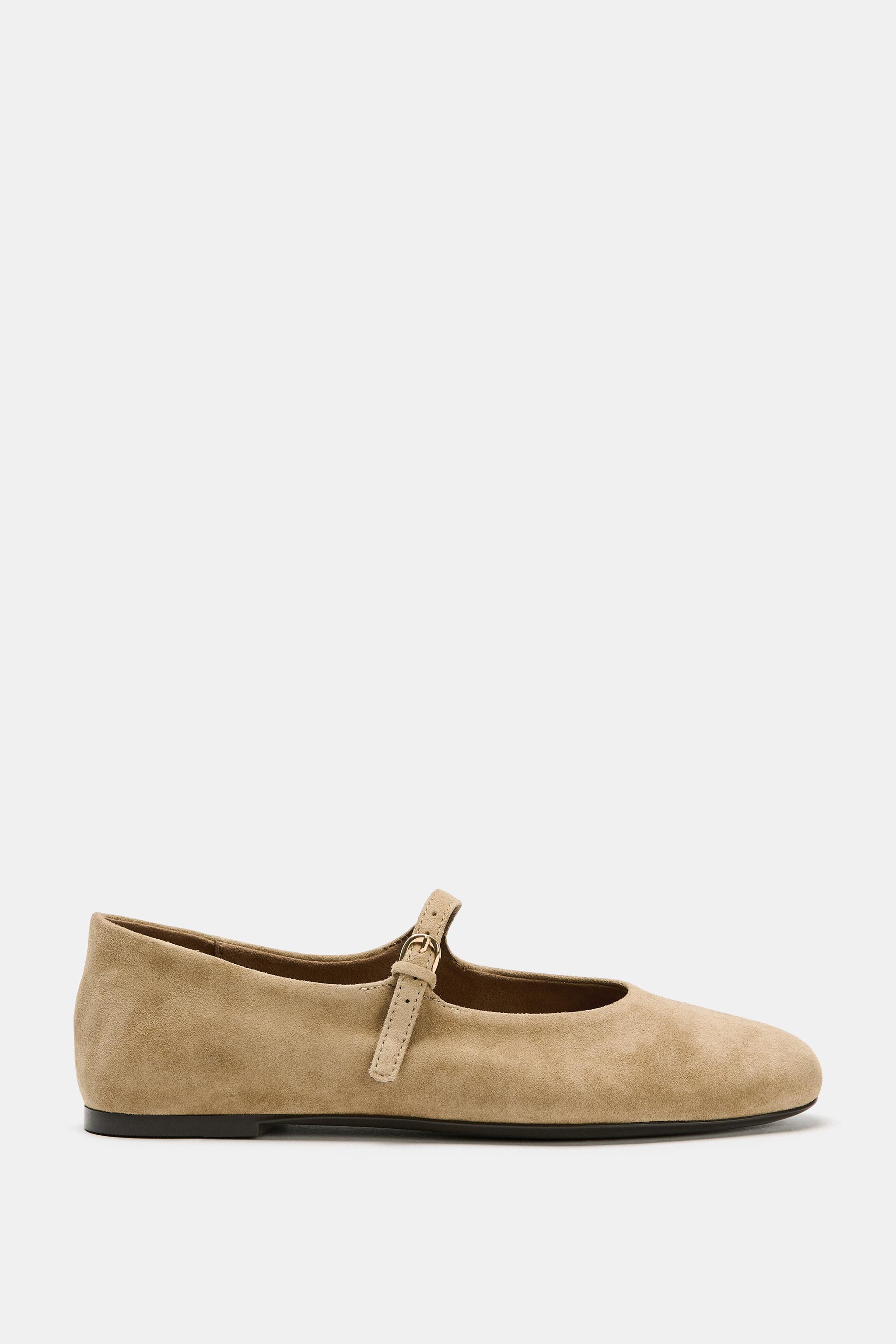 Suede Ballerinas - Sand Brown - 2