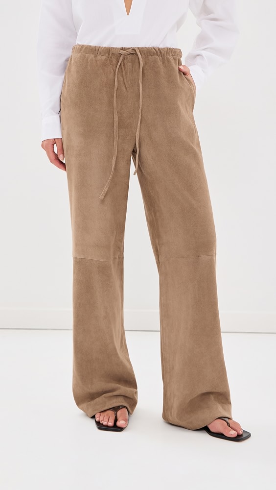 Kauai Suede Pants - Taupe