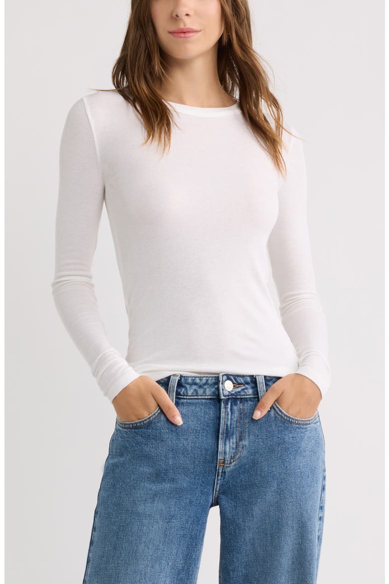 Ribbed Long Sleeve T-Shirt