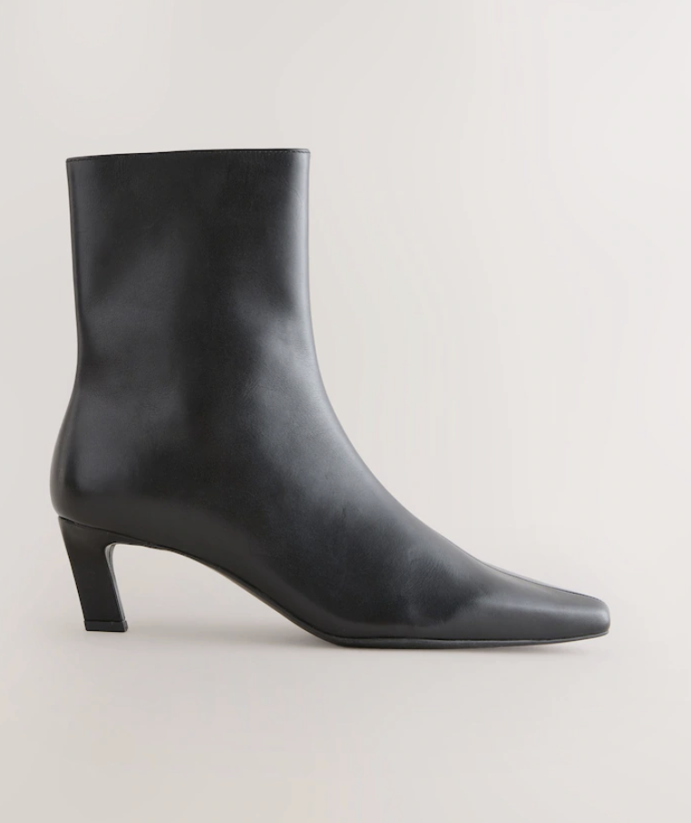 Next, Stretch-Leather Ankle Boots