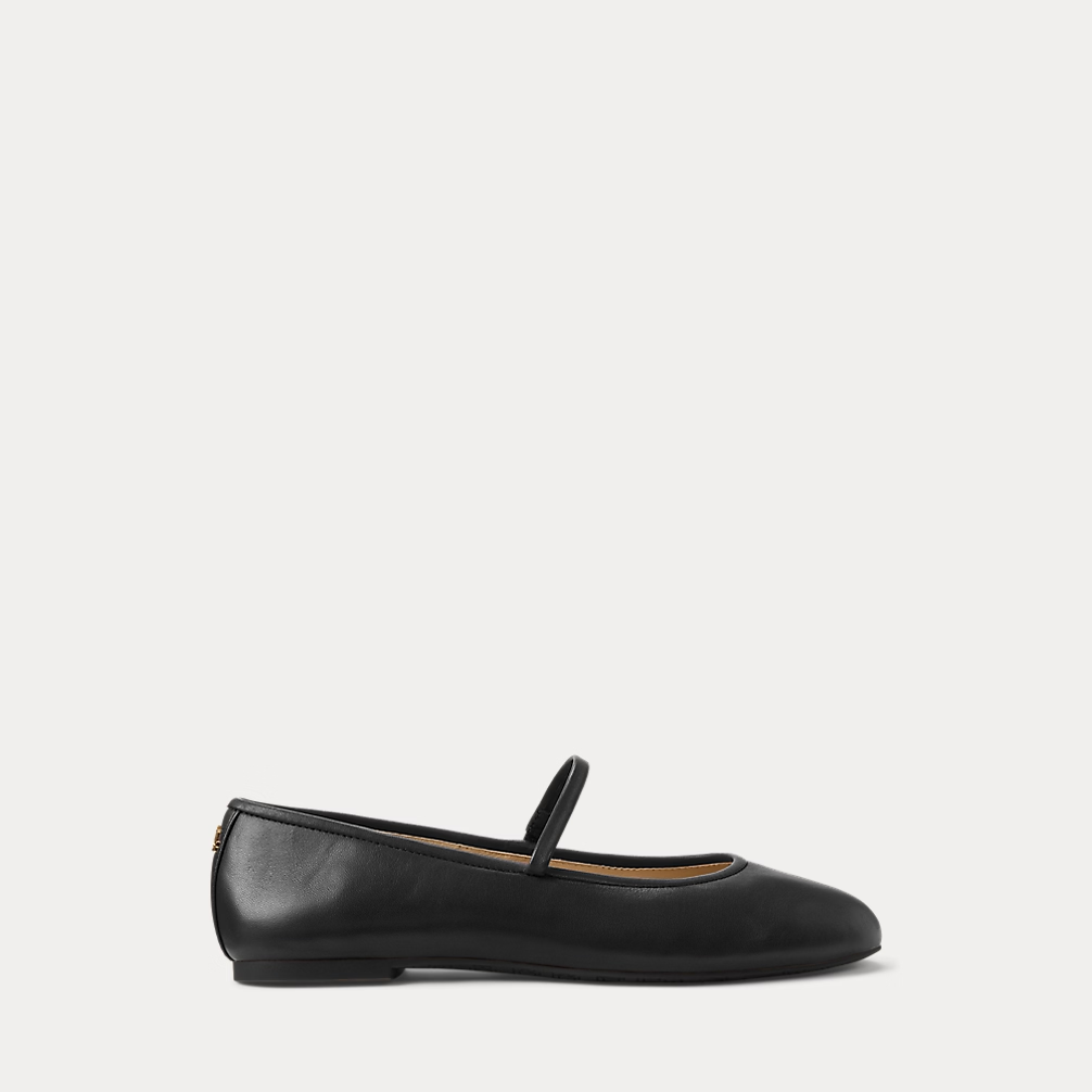 ralph lauren, Jayna Nappa Leather Mary Jane Flat