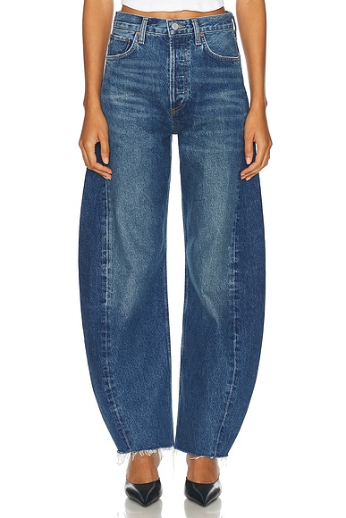Luna Pieced High Rise Curved Taper Jeans